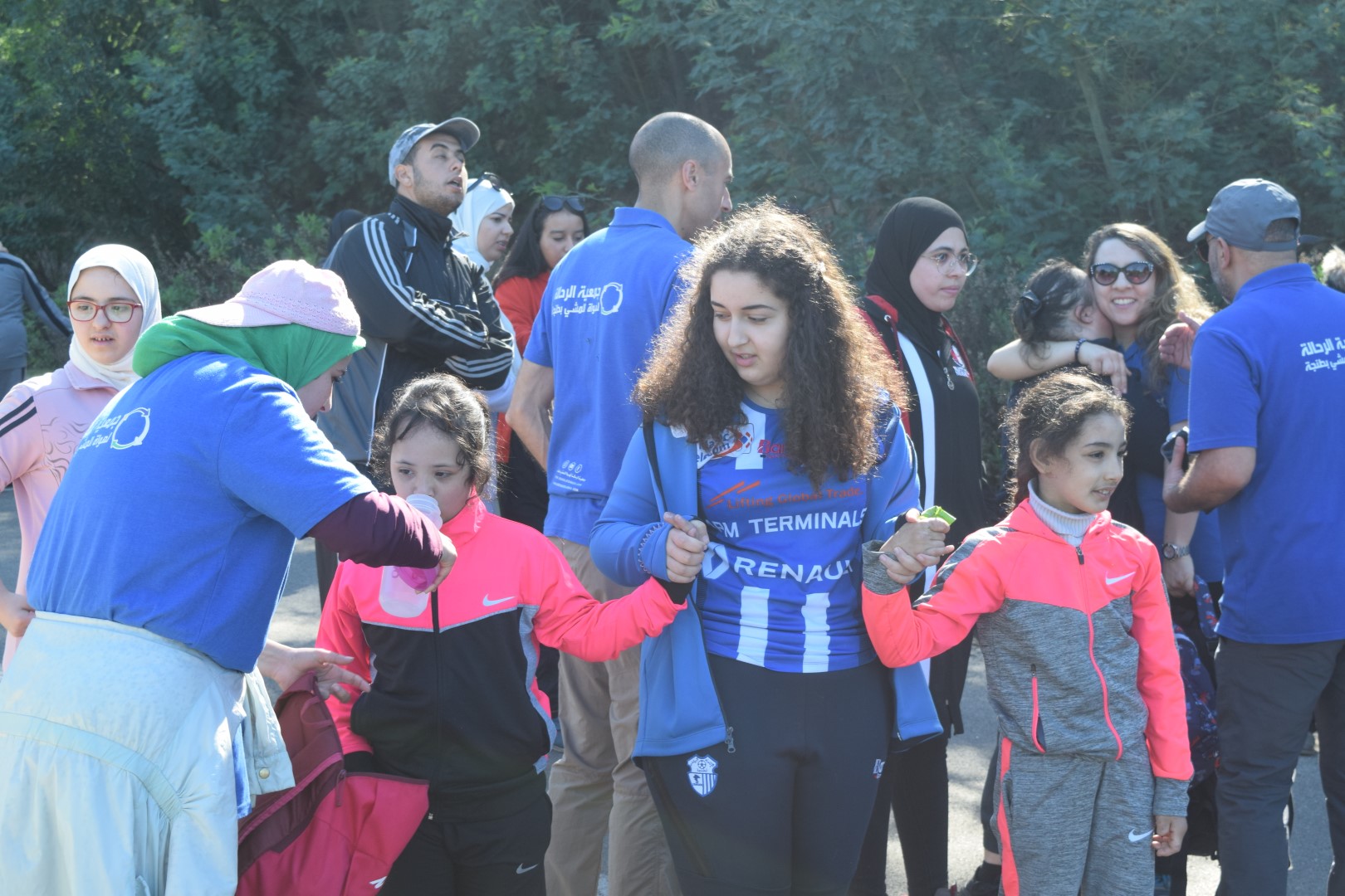 خرجة المشي للجميع مع أطفال الجنة